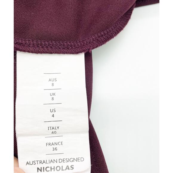 Nicholas Noel Womens US 4 Gown Maxi Dress Purple Center Cutout Special Occasion - Picture 9 of 11